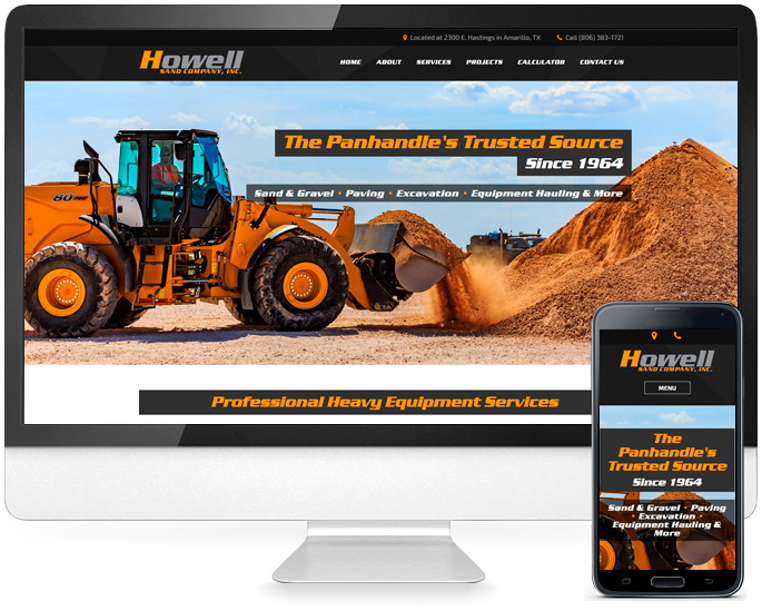 Contractor website design in Amarillo, TX